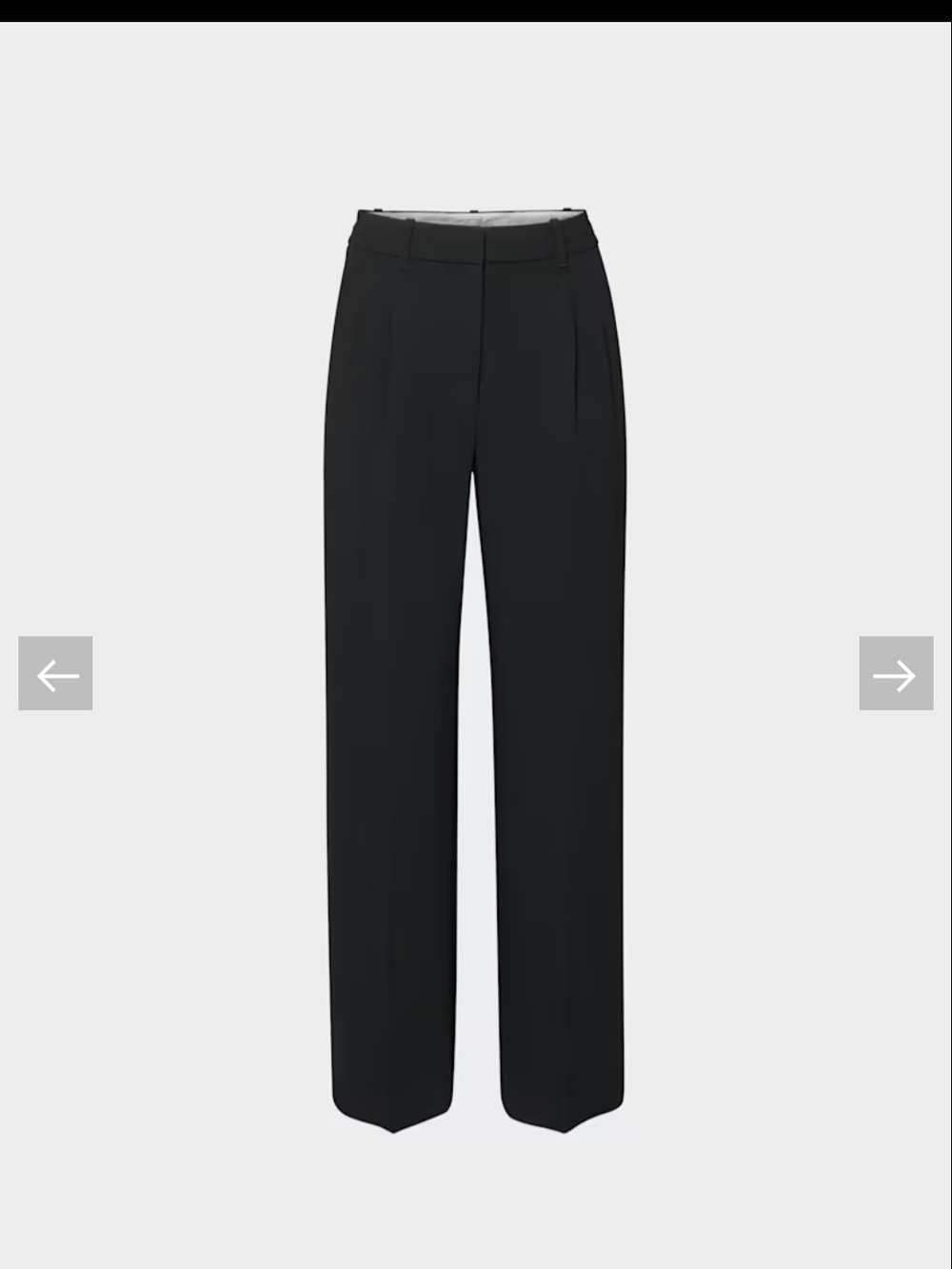 Aritzia Black High-Rise Wide-Leg Trousers